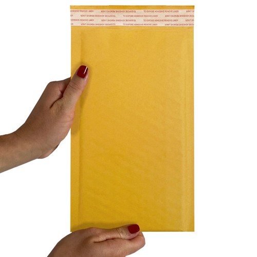 UOFFICE 20 Kraft Bubble Mailers 5x10" - #00 Self-Seal Padded Envelopes - Picture 6 of 11