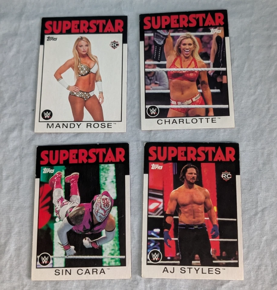Topps WWe Superstar Wrestling Cards 2016 Lot of 27 No Duplicates WWF - Image 3 of 4