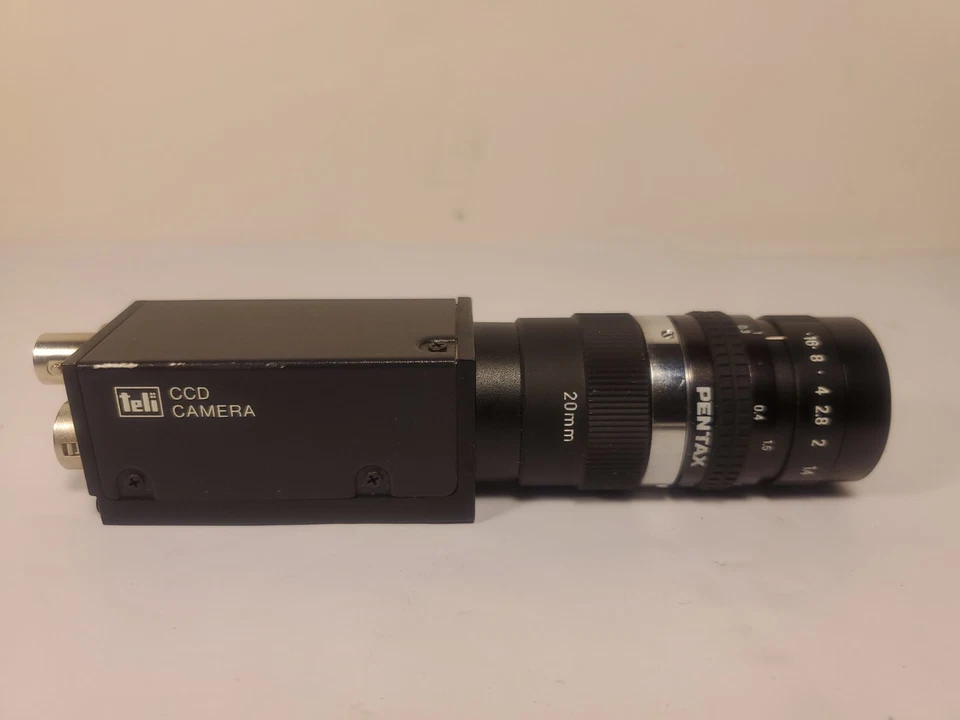 Teli CS8420Ci CCD Video Camera Lens B/W Camera 1/2“ 12VDC 16ft Cable Bracket - Image 3 of 4