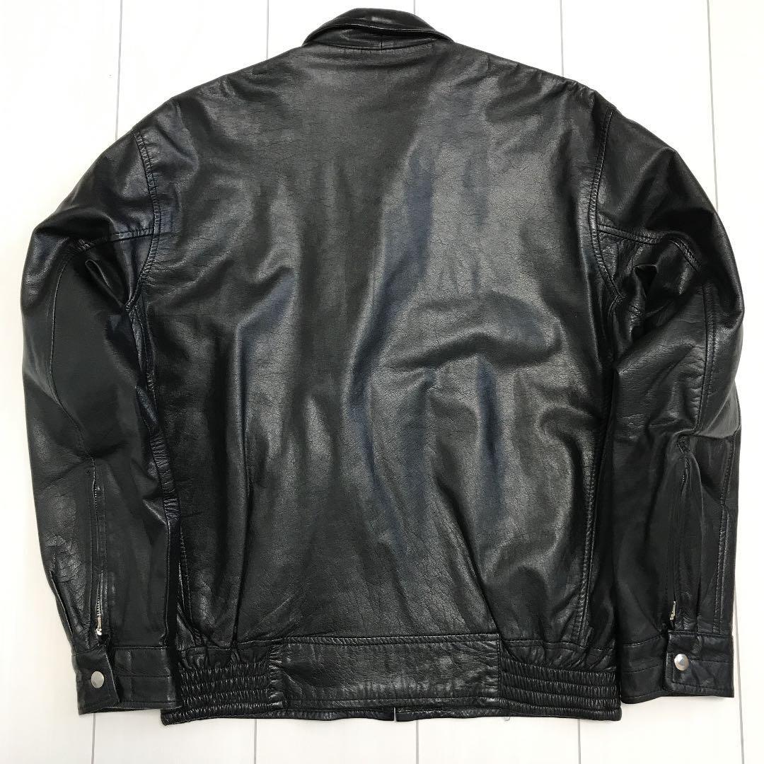 70'S Vintage Made In Japan Leather Jacket Riders Blouson