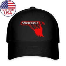 Magnum Desert Eagle Firearms Black Hat Baseball Cap Size S/M and L/XL