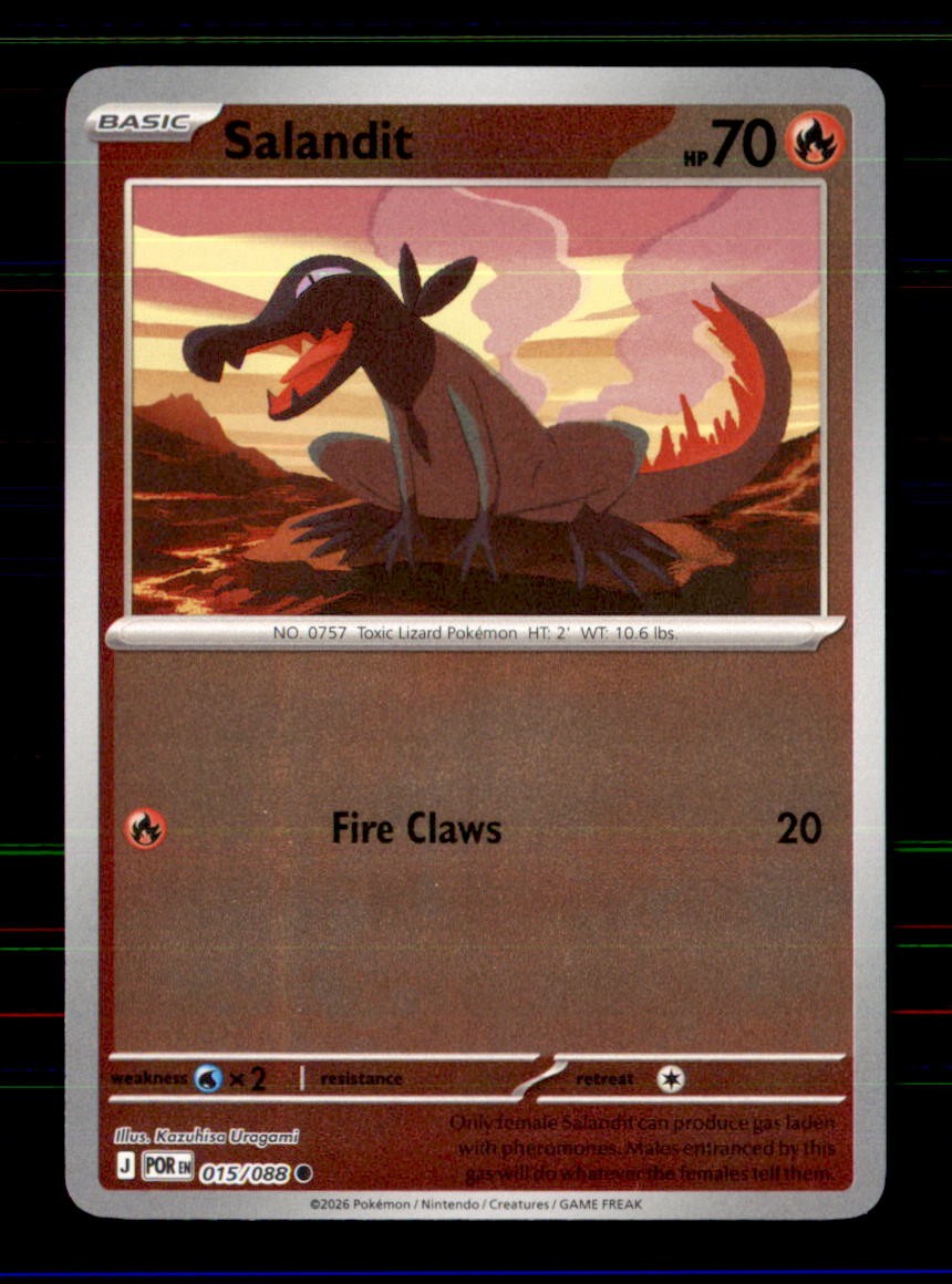 Salandit 015/088 Common Perfect Order Pokemon Reverse Holo Near Mint