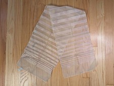 vintage 50s 60s 100 silk scarf pink stripe sheer made in Italy 43.5" x 10.5"