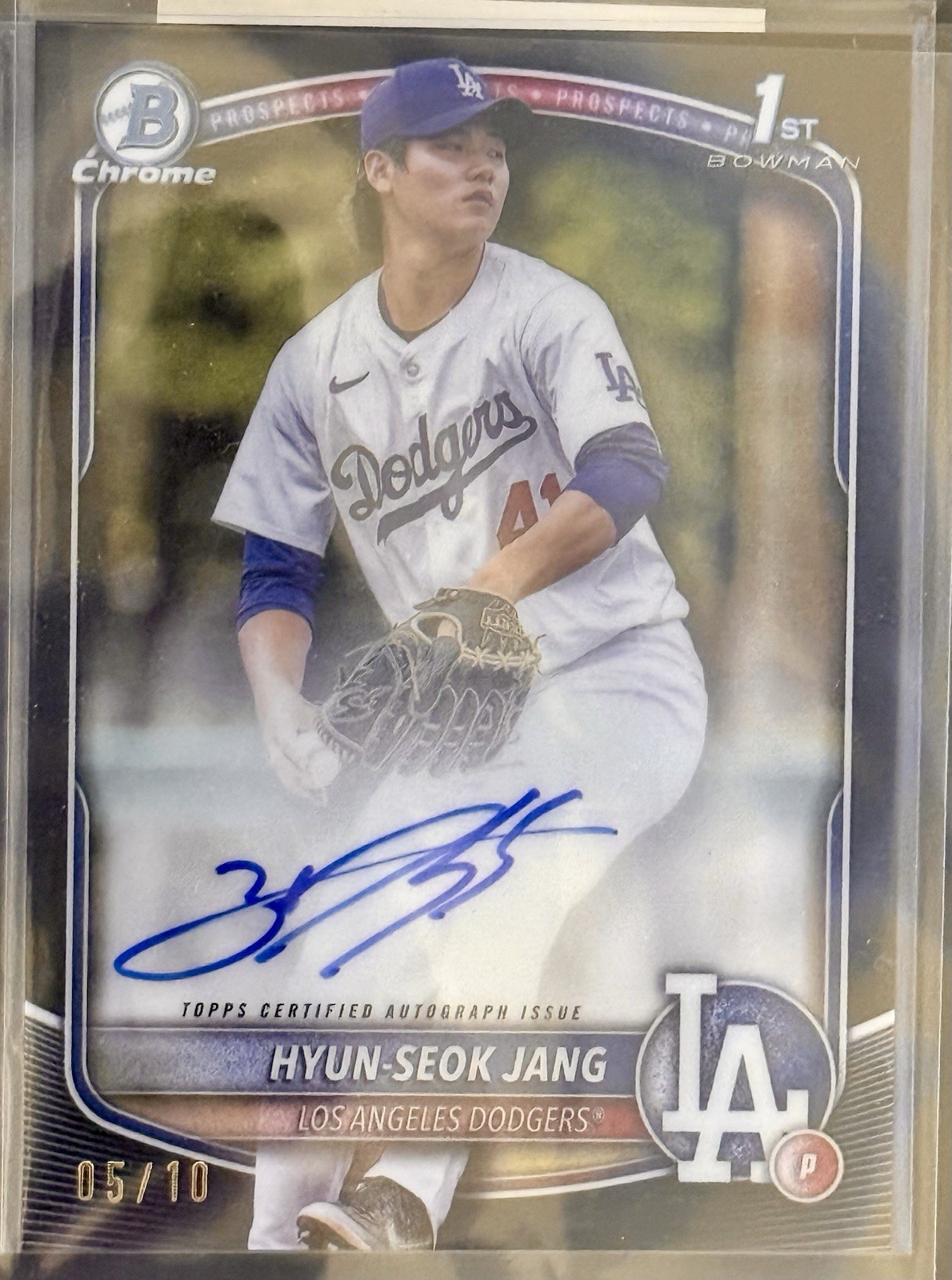 Hyun-Seok Jang 2025 1st Bowman Chrome #CPA-HJ /10 Auto Black Refractor