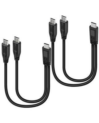 Short USB C Multi Splitter Charging Cable 5V, 2 in 1 USB C Male to Dual Type ...