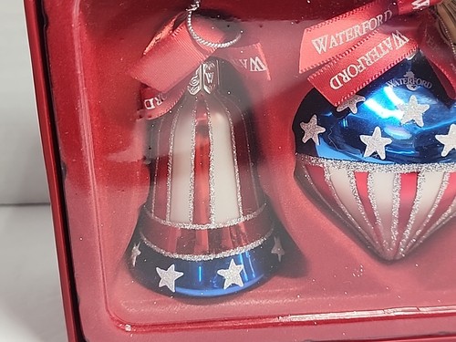 Waterford Holiday Heirlooms patriotische Glocke Herz Flagge Weihnachtsschmuck - Bild 7 von 7