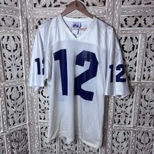 Vintage Majestic Men s White Athletic 12 Mesh Practice Football Jersey USA L