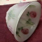 antique glass lamp shade  reverse painted chandelier shade — photo 8