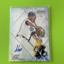 2021 Bowman Sterling Autograph Speckle Refractor Austin Cox /99 Royals #BSPA-AC