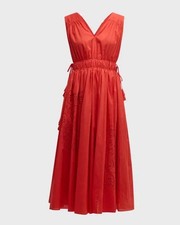 Elie Tahari Women's Sleeveless Cotton Embroidered Dress