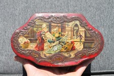 Ancienne Boite Tôle Lithographiée Biscuits Olibet