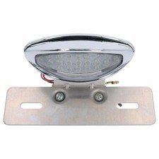 Produktbild - LED Rückleuchte für Motorrad Quad ATV 12V M6x1.0 Universal mit Kennzeichenhalter