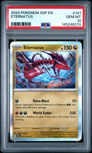 2024 POKEMON SSP EN-SURGING SPARKS #141 ETERNATUS PSA 10