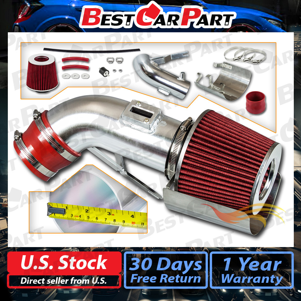 BCP RED 2009-2023 For Maxima 3.5L V6 Short Ram Racing Air Intake Kit +Filter