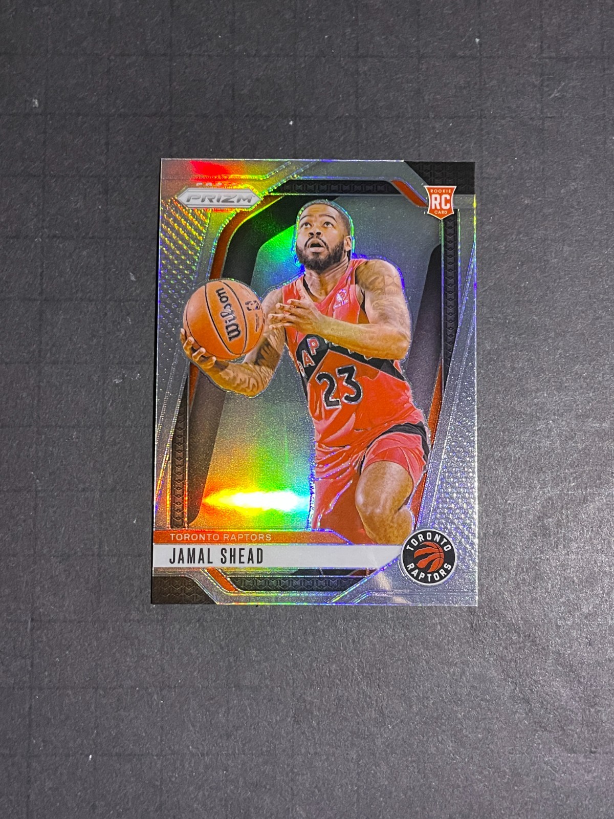 2024-25 Panini Prizm Jamal Shead Silver Rookie Card #241 - Toronto Raptors