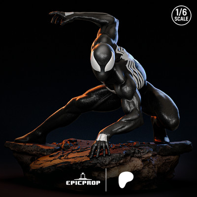 Spider-Man Black Symbiote Suit Marvel Statue Spider-Man Figure Pre Order