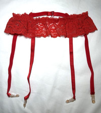 Vintage 90s CHRISTIAN DIOR Sheer Lace Garter Belt S/M