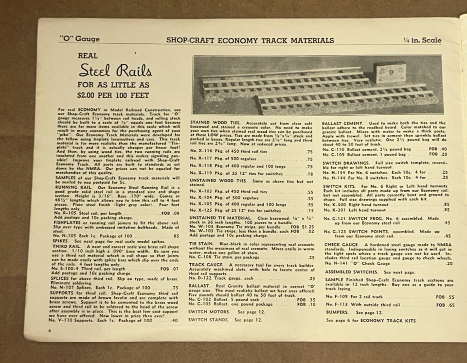 Model Railroad Shop 1939 Catalog Dunellen NJ Train Equipment Supplies Original - Image 3 of 4