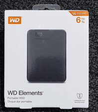 WD Elements Portable 6TB External Hard Drive - HDD USB 3.2, PC - Mac