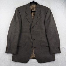 Vtg YSL Yves Saint Laurent Tweed Coat Mens 40R Basket Weave 100 Wool Union Made