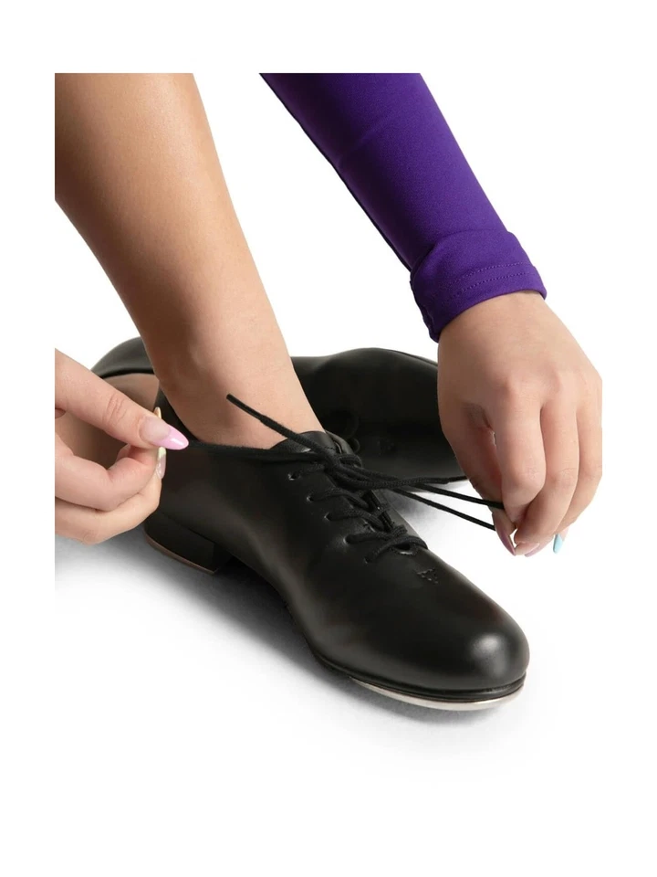 Capezio Unisex-Niño Tic Toe Tap Zapato Baile 5.5 Ancho Niño Grande Negro Envío Rápido Foto 2 de 4