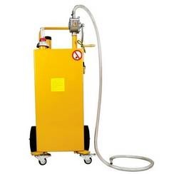 30 Gallon Gas Caddy Fuel Die-sel Oil Transfer Tank 4 Wheels Portable w/ Pump
