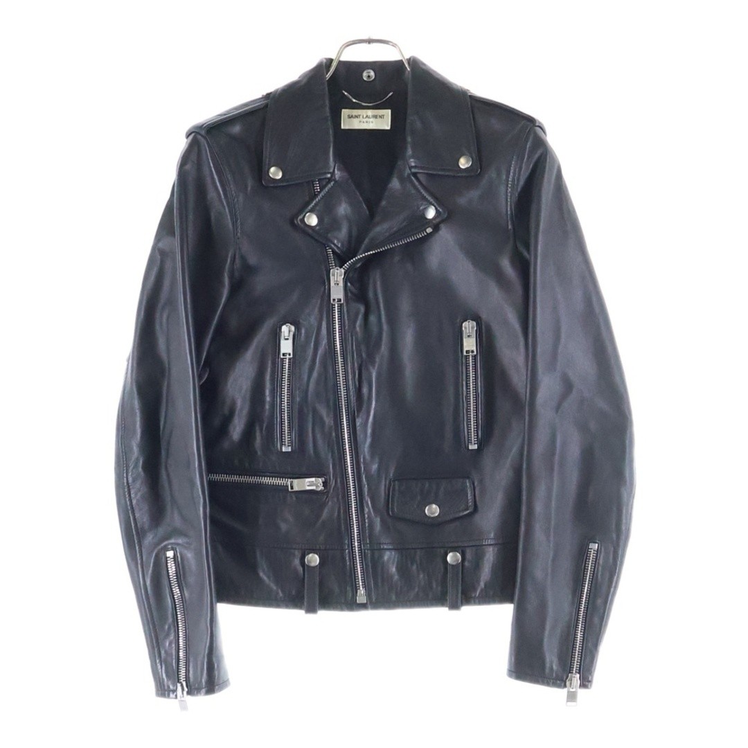 SAINT LAURENT PARIS 15AW L01 CLASSIC MOTORCYCLE LEATHER RIDERS JACKET BLACK Used