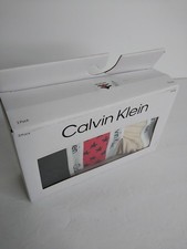 NEW Calvin Klein Women's 3-Pack Carousel Logo Cotton Thong Panties Size X-Large