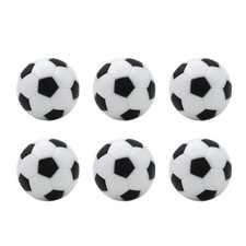Black White 23mm Tabletop Soccer Balls 6 Pack Plastic Foosball Game Parts