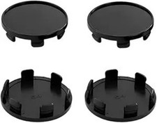 4PCS Wheel Center Caps, Snap-in Rim Center Hub Caps Cover Replace Color: Black