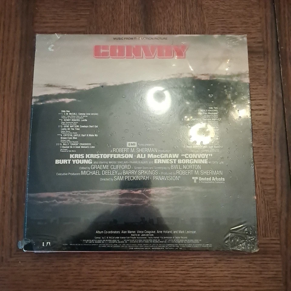 Convoy Soundtrack LP 1978 Pressing Glen Campbell Kenny Rogers Sealed!!! - Image 2 of 2