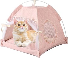 Indoor Cat Tent   Pet Shelter,Soft Sleep Kennel, Semi Enclosed Breathable Fabric