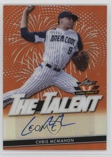 2020 Leaf Valiant The Talent Orange Prismatic 11/75 Chris McMahon Auto 4f5