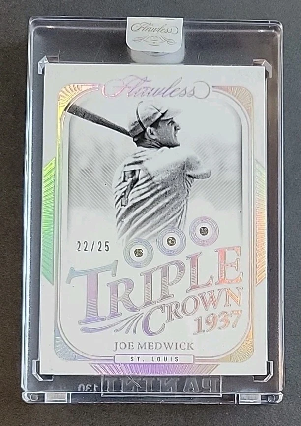 Joe Medwick 2024 Panini Impecable "1937" Triple Corona Diamante #22/25 Sellado y Certificado de Autenticidad Foto 3 de 4
