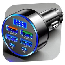 100Watt KFZ Schnell-Ladegerät USB & USB-C, Handy Stecker Auto Zigarettenanzünder
