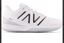 New Balance Mens FreezeLX v4 Turf Shoes Baseball Sz 14 2E WIDE WHT/BLK FREEZTW4