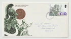 2/3/1993 UK GB FDC - Britannia: £10 - Britannia - Ipswich FDI Postmark #1