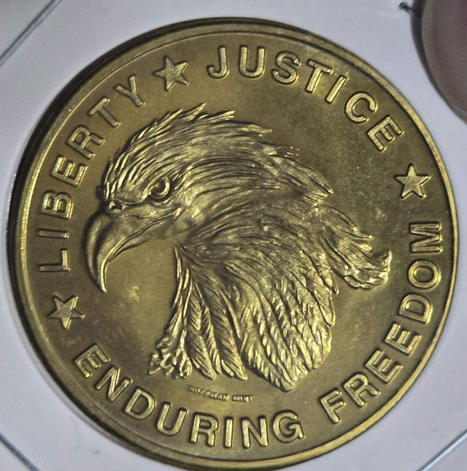 9-11 LIBERTY JUSTICE HOFFMAN ENDURING FREEDOM Token Medal Commemorative ...