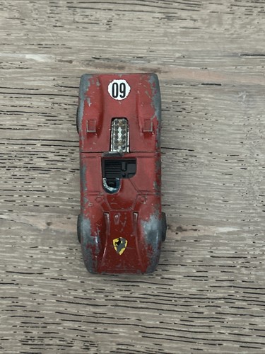 1969 HOT WHEELS Red FERRARI 312P REDLINE #60 CAR Broken Wheel and Heavy Wear - Bild 5 von 9