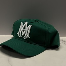 Amiri Hat Canvas Green Classic Logo Tucker Cap With Adjustable Strap