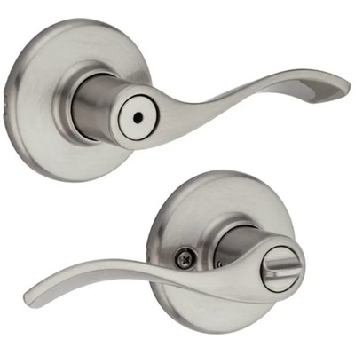 Kwikset Balboa Satin Nickel Bed/Bath Privacy Door Lever (93001-885)