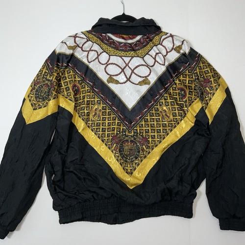 Lauren Brooke Vintage 90s Scarf Print Windbreaker Womens Jacket Size L - Picture 4 of 5