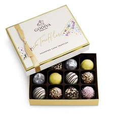 Godiva Chocolatier Birthday Truffles Assorted Chocolate Gift Box, 12 Pc.