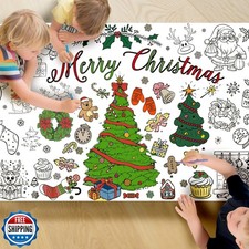 Muswarm Christmas Coloring Tablecloths/Poster, Christmas Party De
