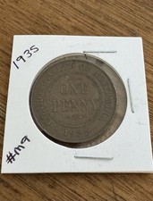 🎒LOVELY  1935 AUSTRALIAN PENNY EARLY DATE🎒MELBOURNE KING GEORGE V #M9🎒