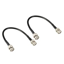 2Pcs RG58 Coaxial Cable with BNC Male to BNC Male Connector 50 Ohm 0.2"x8" Cable