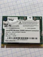 Intel PRO Wireless 2200BG 802.11b/g Mini PCI Wireless CPU202