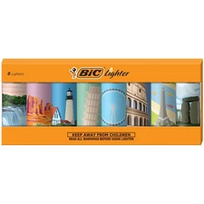 BIC Special Edition Travel Series Lighters, 8-Count