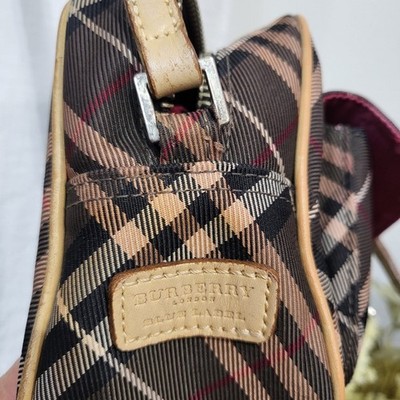 Authentic Burberry London Blue Label Label Nova Check Crossbody