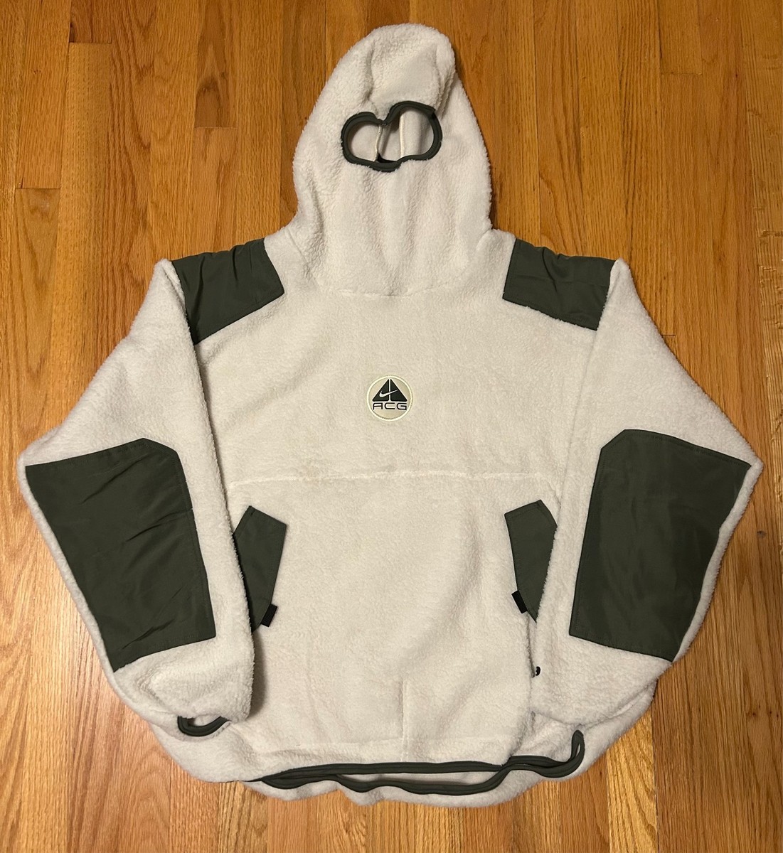 00s NIKE fleece balaclava ナイキ バラクラバ 激レア Nike ACG Ninja Fleece Balaclava Hoodie White Vintage USA Sherpa